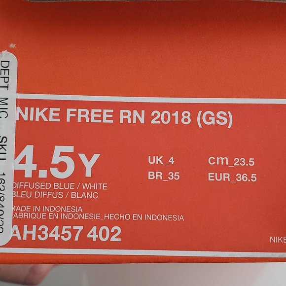 Girls Nike Free RN Size 4.5 - Picture 8 of 8